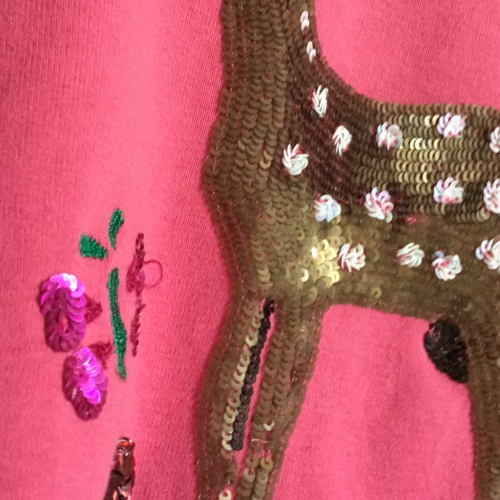 MINI BODEN Sequin Deer Shirt Size 9-10 - Picture 3 of 10